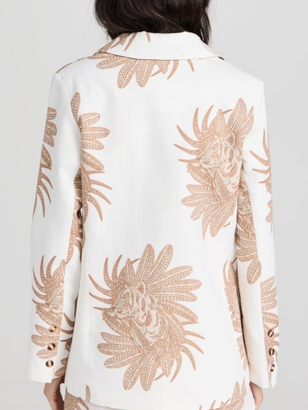 Las Sureñas Greek Tiger White Blazer - Picture 2 of 12
